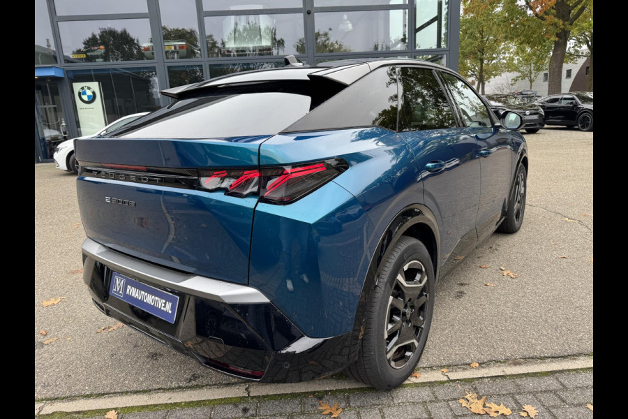 Peugeot E-3008 GT 73 kWh SOH 97%| WARMTEPOMP | 360° CAMERA| | KEYLESS ENTRY | 14.432KM! | DIGI. DASH| DEALER ONDERHOUDEN | CARPLAY/ ANDROID AUTO| EL.KLEP | STOEL + STUUR VERW. | 12 MND BOVAG GARANTIE