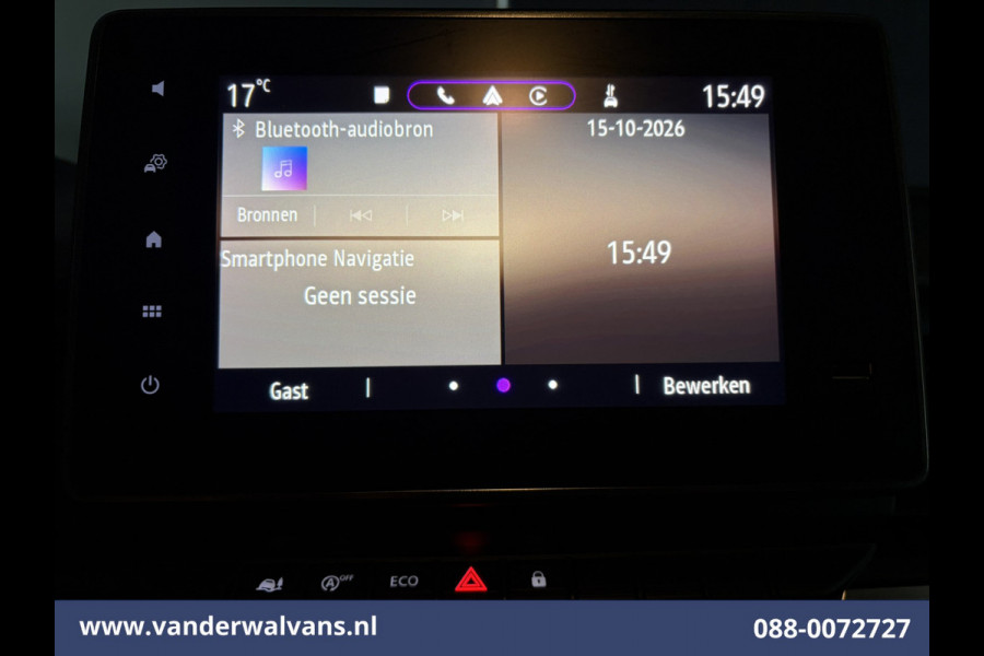 Renault Trafic 2.0 Blue dCi 130pk L2H1 Euro6 Airco | Apple Carplay | LED | 2500kg Trekhaak | Cruisecontrol Parkeersensoren, Bijrijdersbank