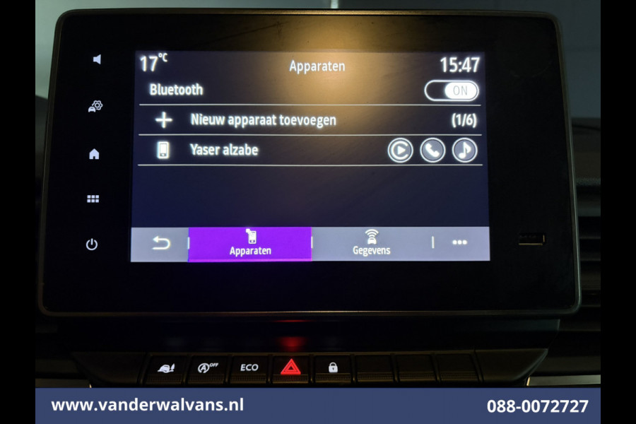 Renault Trafic 2.0 Blue dCi 130pk L2H1 Euro6 Airco | Apple Carplay | LED | 2500kg Trekhaak | Cruisecontrol Parkeersensoren, Bijrijdersbank