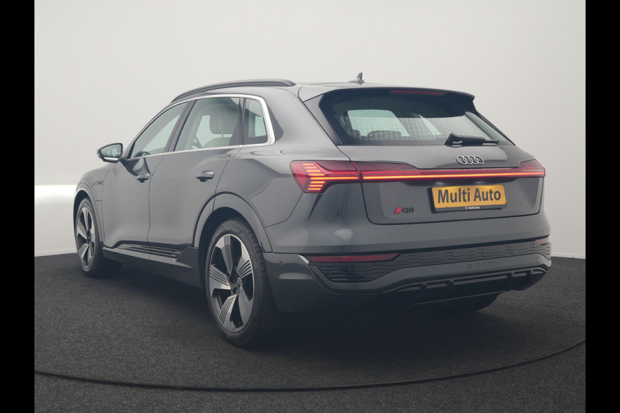 Audi Q8 e-tron 55 quattro S Line 114 kWh Dealer O.H | Trekhaak Afn. | Adaptive Cruise | Matrix LED | Head Up | 360 Camera | Lederen Sportstoelen Memory & Ventilatie | Stuur & Stoelverwarming | Navigatie | Virtual | DAB | 21"L.M |