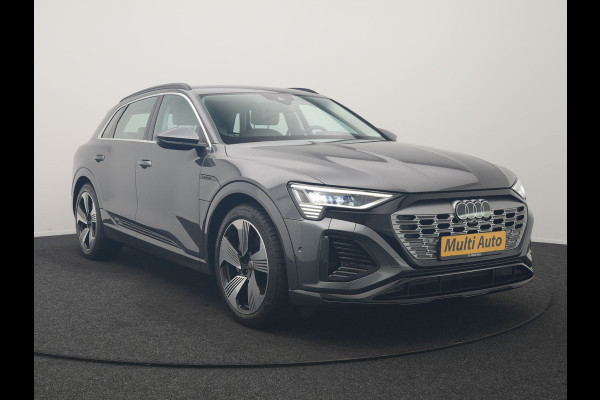 Audi Q8 e-tron 55 quattro S Line 114 kWh Dealer O.H | Trekhaak Afn. | Adaptive Cruise | Matrix LED | Head Up | 360 Camera | Lederen Sportstoelen Memory & Ventilatie | Stuur & Stoelverwarming | Navigatie | Virtual | DAB | 21"L.M |