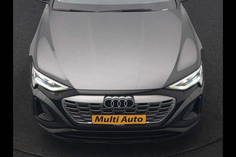 Audi Q8 e-tron 55 quattro S Line 114 kWh Dealer O.H | Trekhaak Afn. | Adaptive Cruise | Matrix LED | Head Up | 360 Camera | Lederen Sportstoelen Memory & Ventilatie | Stuur & Stoelverwarming | Navigatie | Virtual | DAB | 21"L.M |