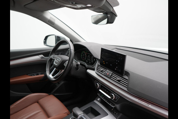 Audi Q5 55 TFSI e S Line PHEV 367pk Dealer O.H | Trekhaak Af Fabriek | Adaptive Cruise | 360 Camera | Bang & Olufsen | Matrix LED | Lederen Sportstoelen Memory & Verwarmd | Apple Carplay | Keyless | Stuurverwarming | Navigatie | Virtual |
