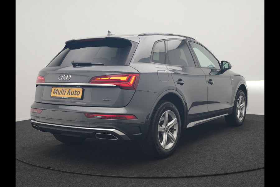 Audi Q5 55 TFSI e S Line PHEV 367pk Dealer O.H | Trekhaak Af Fabriek | Adaptive Cruise | 360 Camera | Bang & Olufsen | Matrix LED | Lederen Sportstoelen Memory & Verwarmd | Apple Carplay | Keyless | Stuurverwarming | Navigatie | Virtual |
