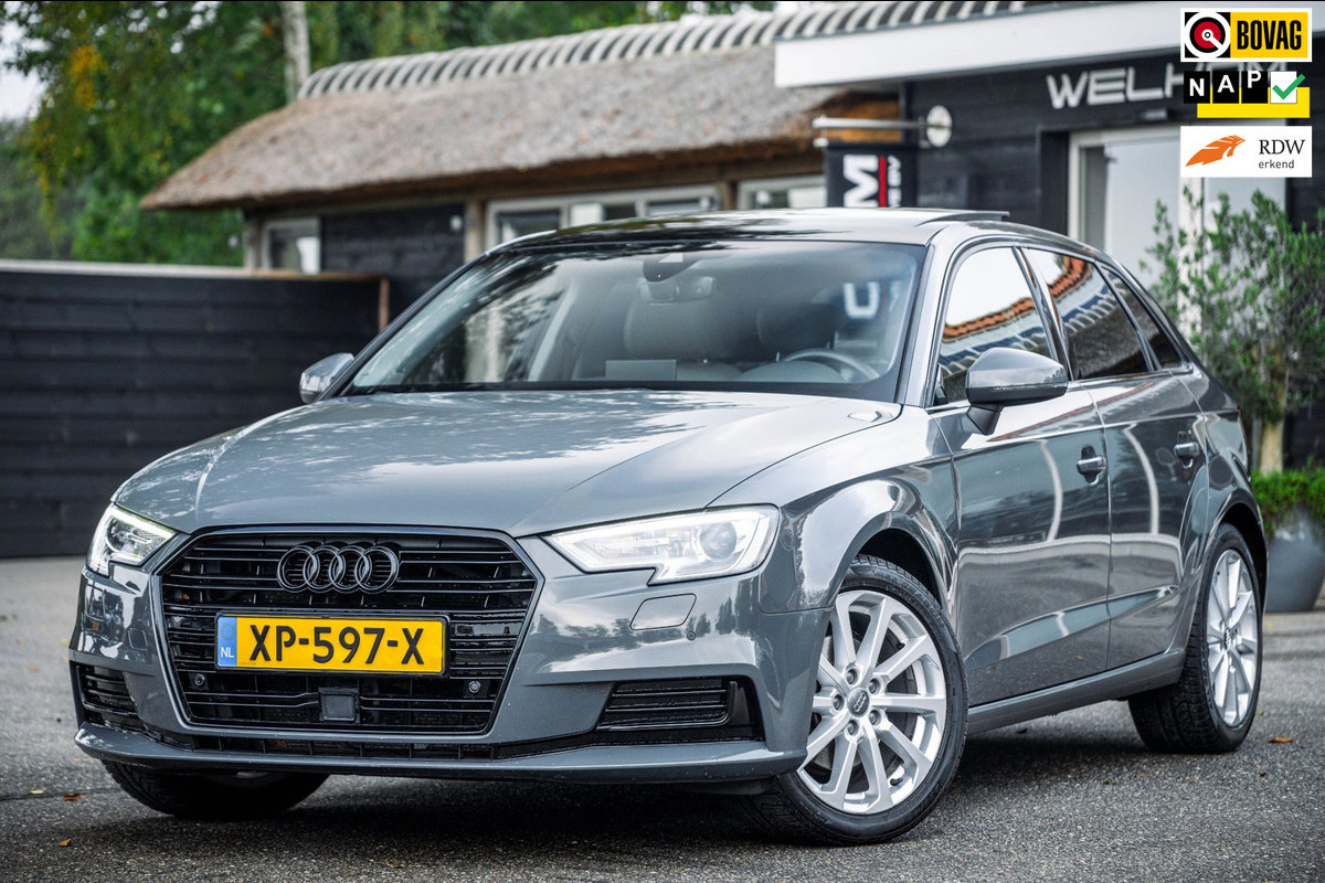 Audi A3 Sportback 35 TFSI Design Pro Line Automaat I Panoramadak I Leder I Adaptieve Cruise I Nanogrijs Metallic I 17 Inch I NAP