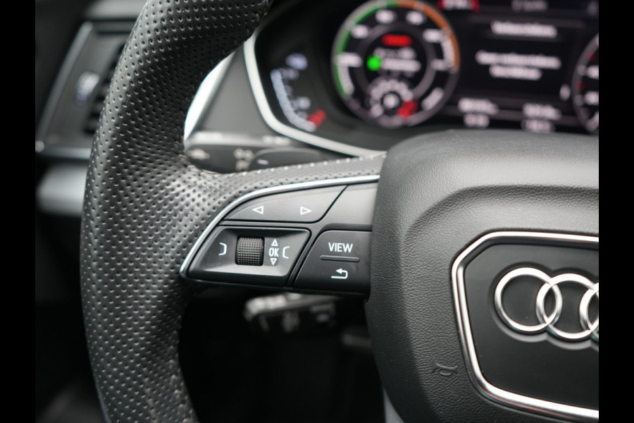 Audi Q5 55 TFSI e Quattro 2x S Line PHEV 367pk Dealer O.H. | SOH 84,8% | Trekhaak Af Fabriek | Luchtvering | Adaptive Cruise | 360 Camera | Head Up | Matrix LED | Alcantara Sportstoelen Memory & Verwarmd | Stuur Verwarmd | Keyless | BLIS | Apple Carp Plug In Hybrid |