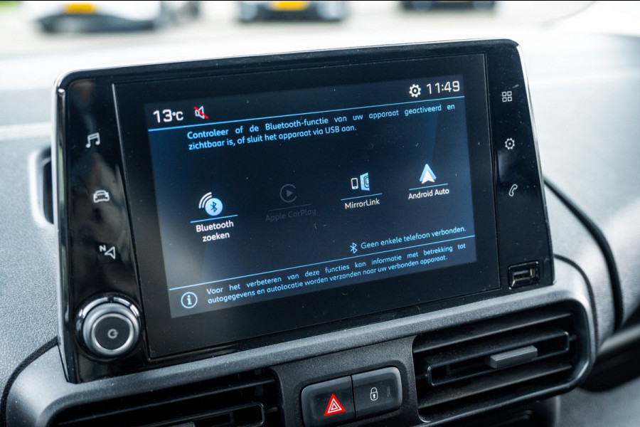 Peugeot Partner 1.5 BlueHDI Premium Euro 6 I Kastinrichting I 3 Zits I CarPlay I Android I Cruise I Airco I NL Auto I NAP I PDC