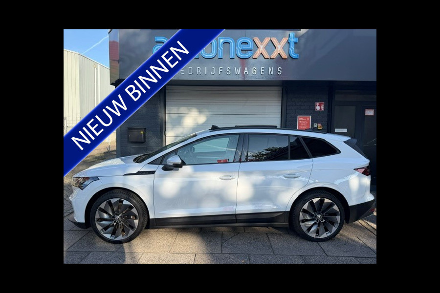 Škoda ENYAQ iV 60 Sportline INCL 12 MAANDEN UITGEBREIDE GARANTIE AIRCO I NAV I PDC I CAMERA I SOH 91.5% I SCHUIF/KANTELDAK I 21INCH VELGEN I 1e EIGENAAR I COMPLETE ONDERHOUDSHISTORIE