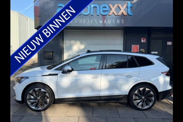 Škoda ENYAQ iV 60 Sportline INCL 12 MAANDEN UITGEBREIDE GARANTIE AIRCO I NAV I PDC I CAMERA I SOH 91.5% I SCHUIF/KANTELDAK I 21INCH VELGEN I 1e EIGENAAR I COMPLETE ONDERHOUDSHISTORIE
