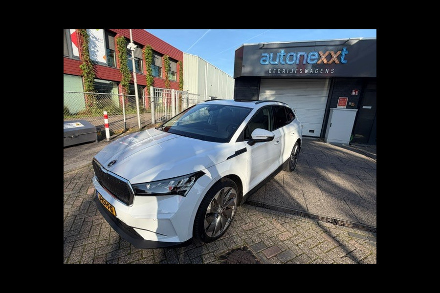 Škoda ENYAQ iV 60 Sportline INCL 12 MAANDEN UITGEBREIDE GARANTIE AIRCO I NAV I PDC I CAMERA I SOH 91.5% I SCHUIF/KANTELDAK I 21INCH VELGEN I 1e EIGENAAR I COMPLETE ONDERHOUDSHISTORIE