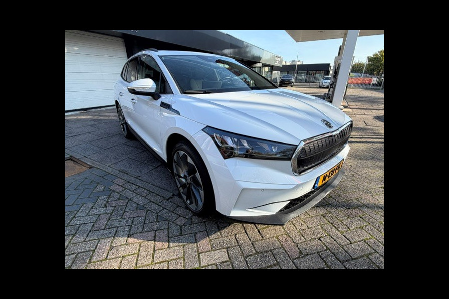 Škoda ENYAQ iV 60 Sportline INCL 12 MAANDEN UITGEBREIDE GARANTIE AIRCO I NAV I PDC I CAMERA I SOH 91.5% I SCHUIF/KANTELDAK I 21INCH VELGEN I 1e EIGENAAR I COMPLETE ONDERHOUDSHISTORIE