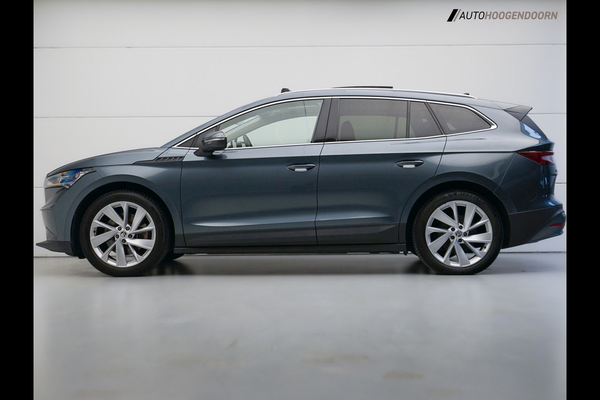 Škoda ENYAQ iV 80 Sport SoH 93% (APPLE CARPLAY,PANORAMA-SCHUIFDAK,DODEHOEK,KEYLESS,STUUR-STOELVERWARMING,ADAPTIVE CRUISE)