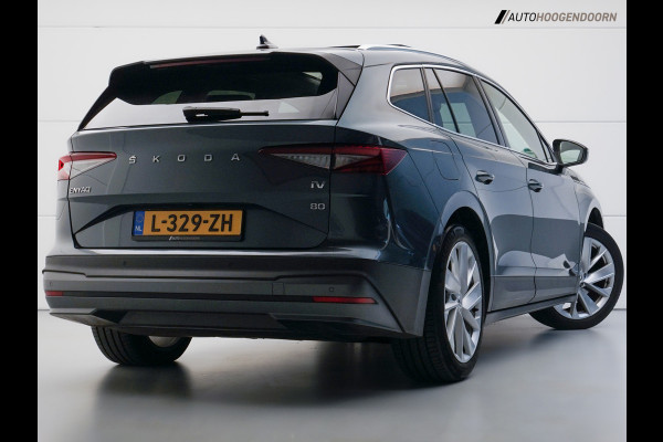 Škoda ENYAQ iV 80 Sport SoH 93% (APPLE CARPLAY,PANORAMA-SCHUIFDAK,DODEHOEK,KEYLESS,STUUR-STOELVERWARMING,ADAPTIVE CRUISE)