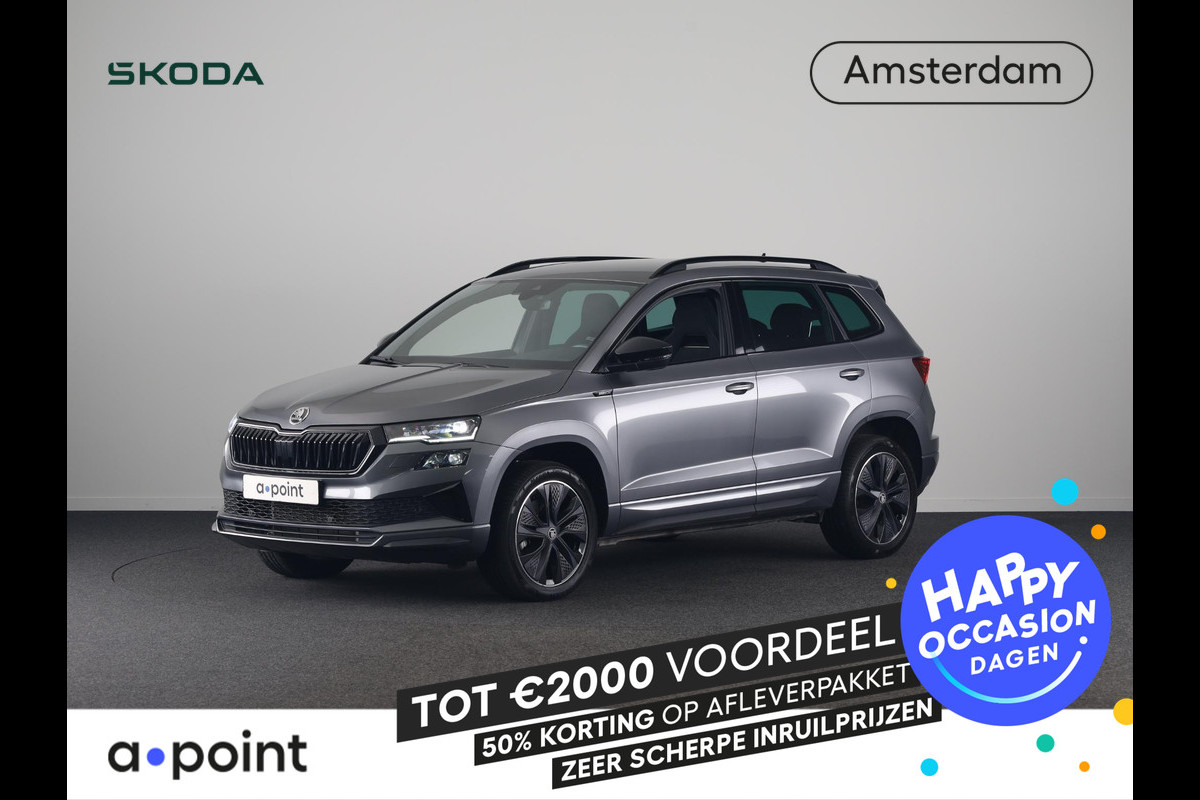 Škoda Karoq 1.5 TSI ACT Sportline Business 150 pk Automaat (DSG) | Verlengde garantie | Navigatie via App | Parkeersensoren | Achteruitrijcamera | Adaptieve cruise control | Stoelverwarming v/a | Verwarmde voorruit |