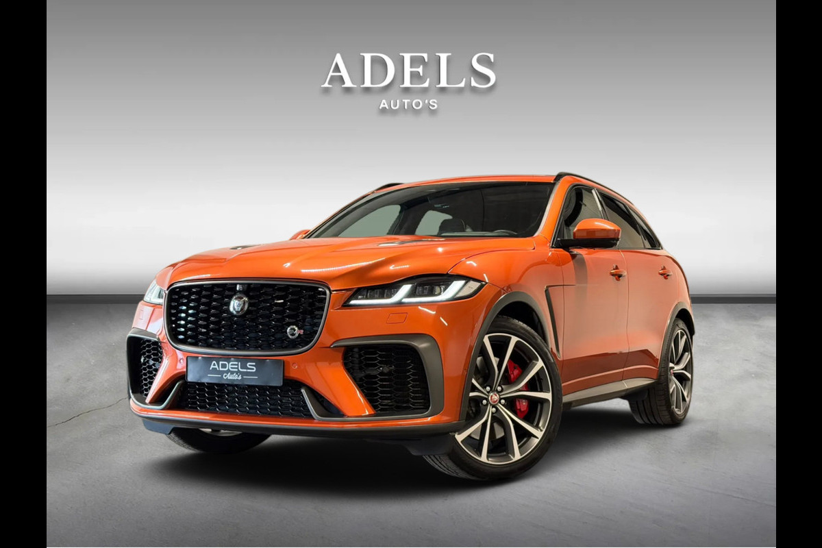 Jaguar F-Pace 5.0 P550 V8 SVR Speciale lak SVO Ultra Metallic Trekhaak Meridian Carbon Pano CameraDealer Onderhouden