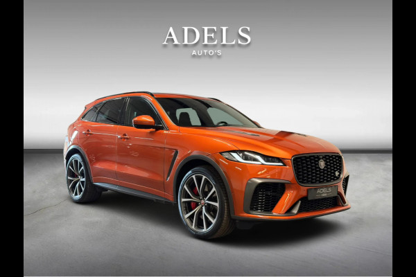 Jaguar F-Pace 5.0 P550 V8 SVR Speciale lak SVO Ultra Metallic Trekhaak Meridian Carbon Pano CameraDealer Onderhouden