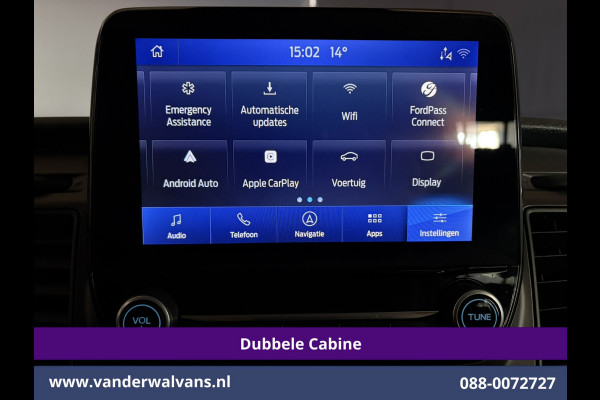Ford Transit Custom 2.0 TDCI 131pk Automaat L2H1 Dubbele Cabine Euro6 Airco | 6-Zits | Camera | Navigatie | LED | Apple Carplay Cruisecontrol, Android Auto, Verwarmde Voorruit, Achterklep, Parkeersensoren, Bijrijdersbank