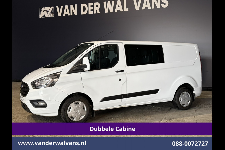 Ford Transit Custom 2.0 TDCI 131pk Automaat L2H1 Dubbele Cabine Euro6 Airco | 6-Zits | Camera | Navigatie | LED | Apple Carplay Cruisecontrol, Android Auto, Verwarmde Voorruit, Achterklep, Parkeersensoren, Bijrijdersbank