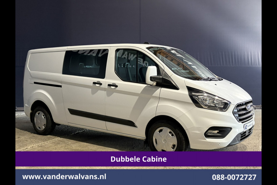 Ford Transit Custom 2.0 TDCI 131pk Automaat L2H1 Dubbele Cabine Euro6 Airco | 6-Zits | Camera | Navigatie | LED | Apple Carplay Cruisecontrol, Android Auto, Verwarmde Voorruit, Achterklep, Parkeersensoren, Bijrijdersbank