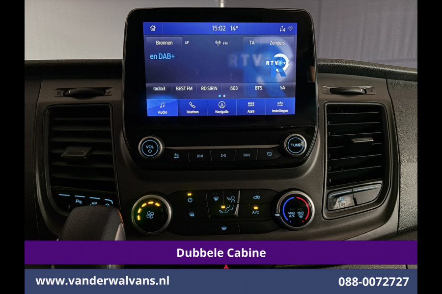 Ford Transit Custom 2.0 TDCI 131pk Automaat L2H1 Dubbele Cabine Euro6 Airco | 6-Zits | Camera | Navigatie | LED | Apple Carplay Cruisecontrol, Android Auto, Verwarmde Voorruit, Achterklep, Parkeersensoren, Bijrijdersbank