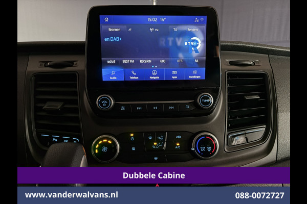 Ford Transit Custom 2.0 TDCI 131pk Automaat L2H1 Dubbele Cabine Euro6 Airco | 6-Zits | Camera | Navigatie | LED | Apple Carplay Cruisecontrol, Android Auto, Verwarmde Voorruit, Achterklep, Parkeersensoren, Bijrijdersbank