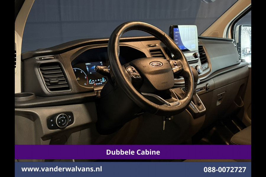 Ford Transit Custom 2.0 TDCI 131pk Automaat L2H1 Dubbele Cabine Euro6 Airco | 6-Zits | Camera | Navigatie | LED | Apple Carplay Cruisecontrol, Android Auto, Verwarmde Voorruit, Achterklep, Parkeersensoren, Bijrijdersbank