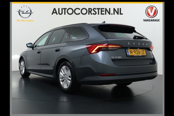 Škoda Octavia Combi 1.0 e-TSI Automaat Sportstoelen Adap.Cruise Navi Stuurverwarming Virtual Cockpit Ecc Pdc Apple Carplay/Android Auto Sport  Travel-pakket Led P-Assist Lane Assist Isofix Keyless-go 1e Eigenaar Origineel Nederlandse Auto