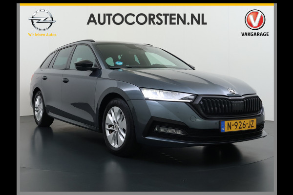 Škoda Octavia Combi 1.0 e-TSI Automaat Sportstoelen Adap.Cruise Navi Stuurverwarming Virtual Cockpit Ecc Pdc Apple Carplay/Android Auto Sport  Travel-pakket Led P-Assist Lane Assist Isofix Keyless-go 1e Eigenaar Origineel Nederlandse Auto