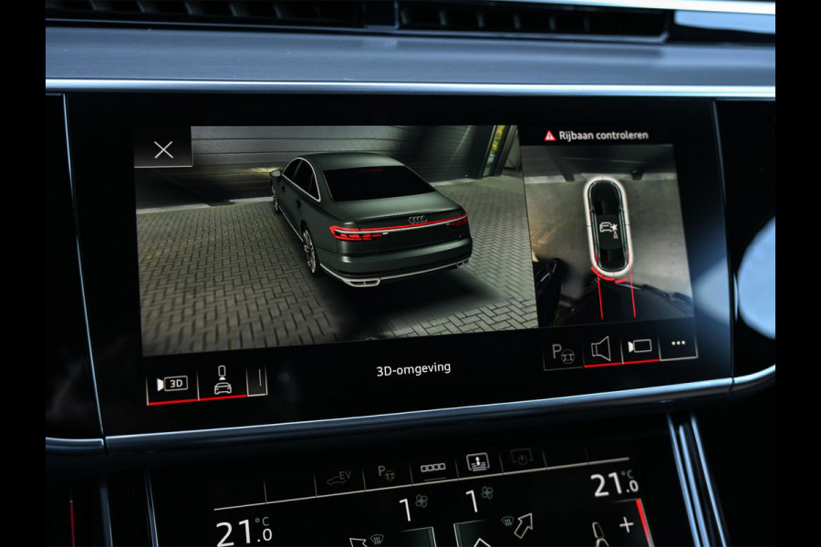 Audi A8 60 TFSI e quattro Lang Pro Line Plus | Panoramadak | NL-Auto | B&O | Luchtvering | 360 Camera | Memory Seats | Soft Close | Adaptive Cruise | Stoelverwarming V+A | Ambiance Interieur |