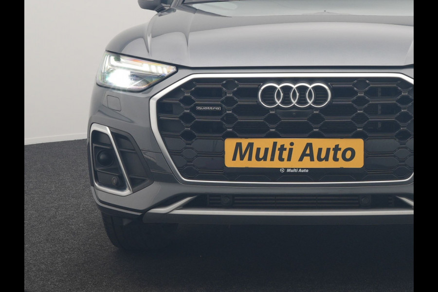 Audi Q5 55 TFSI e S Line PHEV 367pk Dealer O.H | Trekhaak Af Fabriek | Adaptive Cruise | 360 Camera | Bang & Olufsen | Matrix LED | Lederen Sportstoelen Memory & Verwarmd | Apple Carplay | Keyless | Stuurverwarming | Navigatie | Virtual |