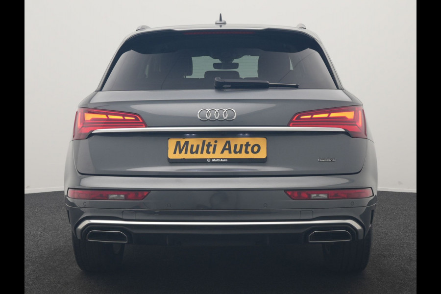 Audi Q5 55 TFSI e S Line PHEV 367pk Dealer O.H | Trekhaak Af Fabriek | Adaptive Cruise | 360 Camera | Bang & Olufsen | Matrix LED | Lederen Sportstoelen Memory & Verwarmd | Apple Carplay | Keyless | Stuurverwarming | Navigatie | Virtual |