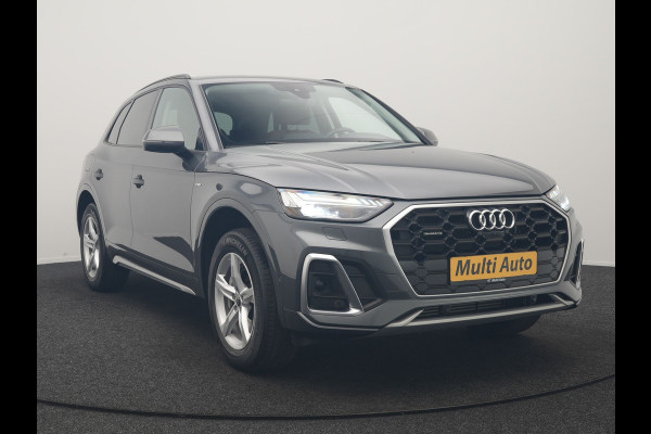 Audi Q5 55 TFSI e S Line PHEV 367pk Dealer O.H | Trekhaak Af Fabriek | Adaptive Cruise | 360 Camera | Bang & Olufsen | Matrix LED | Lederen Sportstoelen Memory & Verwarmd | Apple Carplay | Keyless | Stuurverwarming | Navigatie | Virtual |