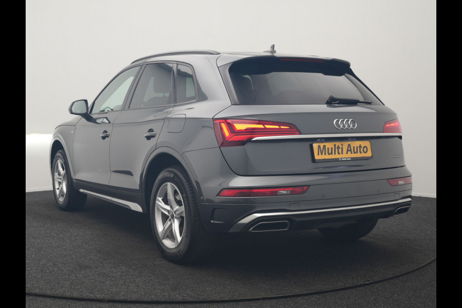 Audi Q5 55 TFSI e S Line PHEV 367pk Dealer O.H | Trekhaak Af Fabriek | Adaptive Cruise | 360 Camera | Bang & Olufsen | Matrix LED | Lederen Sportstoelen Memory & Verwarmd | Apple Carplay | Keyless | Stuurverwarming | Navigatie | Virtual |