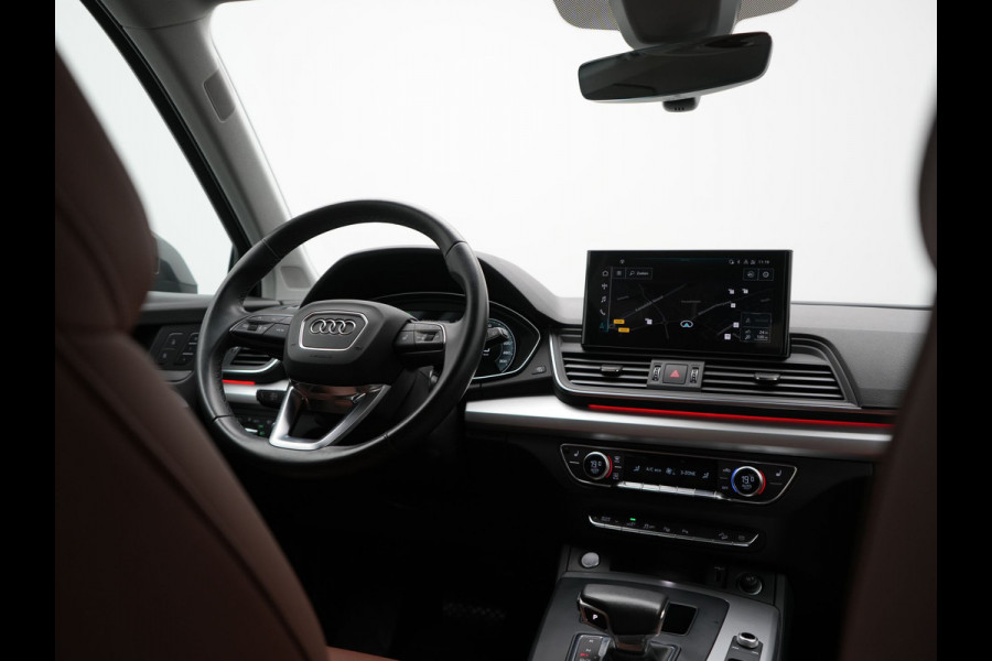 Audi Q5 55 TFSI e S Line PHEV 367pk Dealer O.H | Trekhaak Af Fabriek | Adaptive Cruise | 360 Camera | Bang & Olufsen | Matrix LED | Lederen Sportstoelen Memory & Verwarmd | Apple Carplay | Keyless | Stuurverwarming | Navigatie | Virtual |