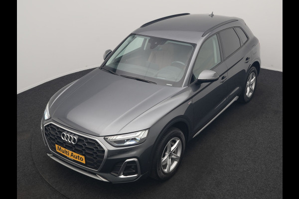 Audi Q5 55 TFSI e S Line PHEV 367pk Dealer O.H | Trekhaak Af Fabriek | Adaptive Cruise | 360 Camera | Bang & Olufsen | Matrix LED | Lederen Sportstoelen Memory & Verwarmd | Apple Carplay | Keyless | Stuurverwarming | Navigatie | Virtual |