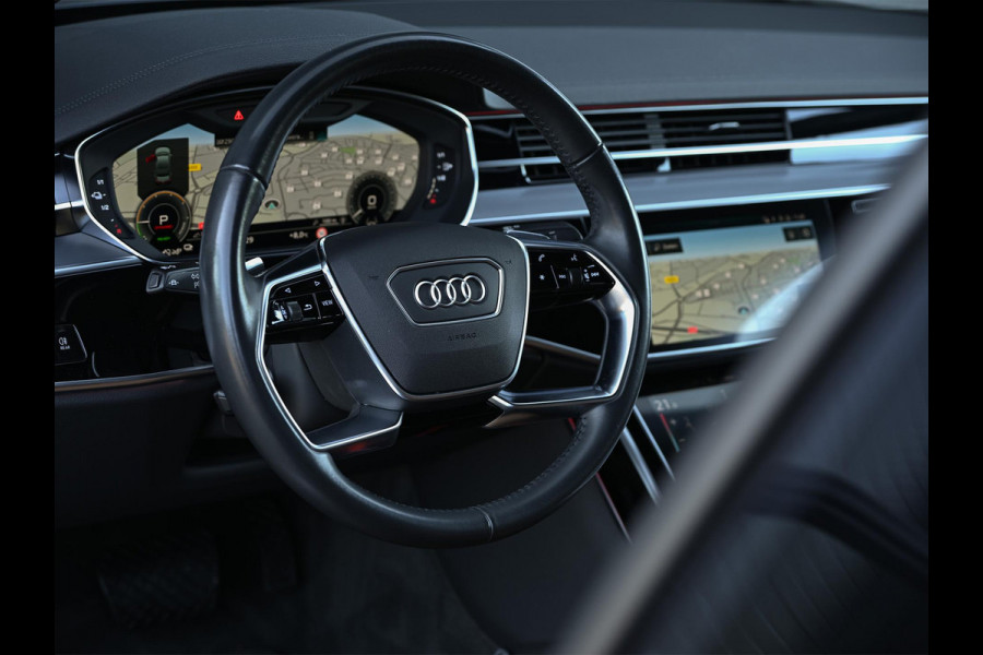Audi A8 60 TFSI e quattro Lang Pro Line Plus | Panoramadak | NL-Auto | B&O | Luchtvering | 360 Camera | Memory Seats | Soft Close | Adaptive Cruise | Stoelverwarming V+A | Ambiance Interieur |