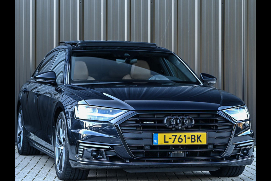 Audi A8 60 TFSI e quattro Lang Pro Line Plus | Panoramadak | NL-Auto | B&O | Luchtvering | 360 Camera | Memory Seats | Soft Close | Adaptive Cruise | Stoelverwarming V+A | Ambiance Interieur |