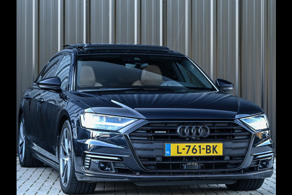 Audi A8 60 TFSI e quattro Lang Pro Line Plus | Panoramadak | NL-Auto | B&O | Luchtvering | 360 Camera | Memory Seats | Soft Close | Adaptive Cruise | Stoelverwarming V+A | Ambiance Interieur |