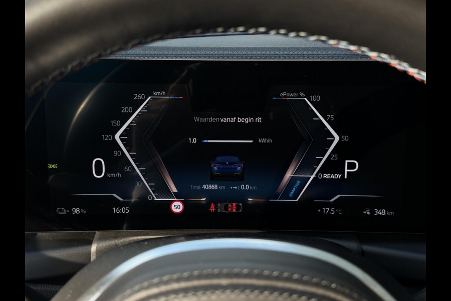 BMW i4 M50 High Executive 84 kWh 19"/SOH 99%/Lederen M-stoelen + memory/Harman Kardon/Keyless/Camera/Adaptief M onderstel/Stoelverwarming