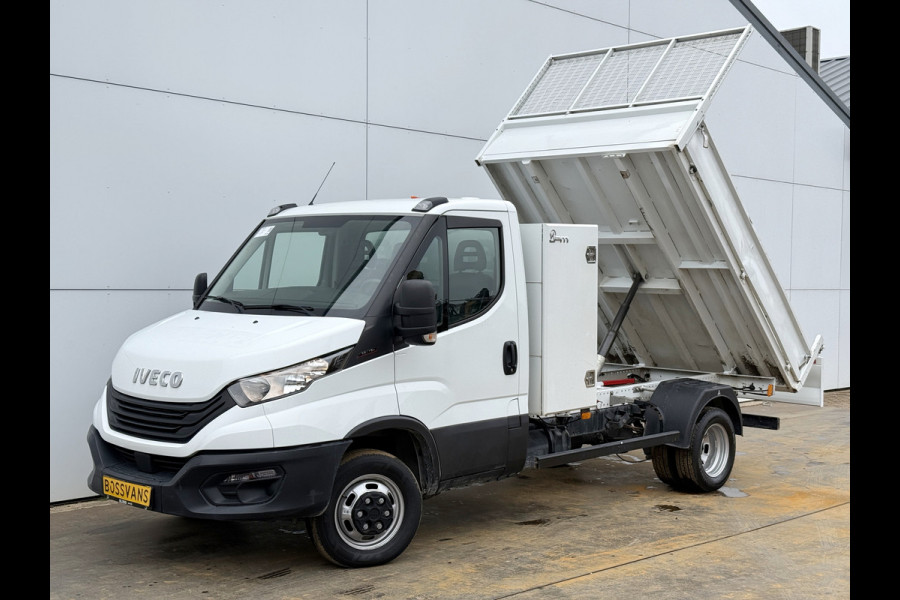 Iveco Daily 35C16 3.0 Kipper Dubbellucht L4 Airco Cruise Control 3.5T Trekhaak Lederen bekleding Benne Tipper