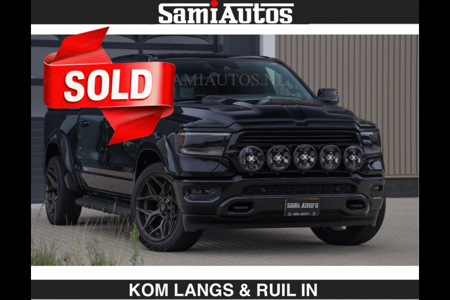 Dodge Ram BLACK OPS | 5.7 V8 HEMI | €66950,- excl | WIDEBODY HULK | OPEN UITLAAT KLEP | ZEER DIK | DUBBELE CABINE | DC | 5 PERSOONS | GRIJS KENETEKEN | EXTRA BREDE WIELEN IN HET BRONS | MEGA DIK | 3500KG TREKVERMOGEN |
