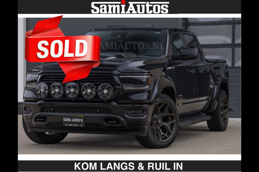 Dodge Ram BLACK OPS | 5.7 V8 HEMI | €66950,- excl | WIDEBODY HULK | OPEN UITLAAT KLEP | ZEER DIK | DUBBELE CABINE | DC | 5 PERSOONS | GRIJS KENETEKEN | EXTRA BREDE WIELEN IN HET BRONS | MEGA DIK | 3500KG TREKVERMOGEN |