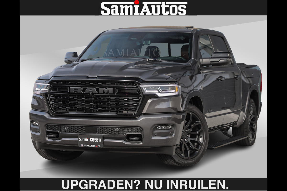 Dodge Ram LIMITED 5.7 V8 HEMI | €79.950 excl excl | MAXIMAAL UITGERUST | NIEUWE KLEUR Granite Crystal Pearl met Ebony Red interior seats | DUBBELE CABINE | 5 PERSOONS | DC | Allernieuwste Limited in nieuwe kleur Granite Crystal Pearl  – volledig uitgerust met alle opties.