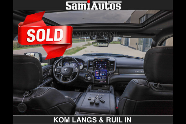 Dodge Ram LIMITED 5.7 V8 HEMI | TOP STAAT | €59950,- excl | BOM VOL | HUD | LUCHTVERING | STRIPING | BREDE WIELEN | OPEN UITLAAT KLEP | AD CREW CAB | DUBBELE CABINE | 5 PERSOONS |