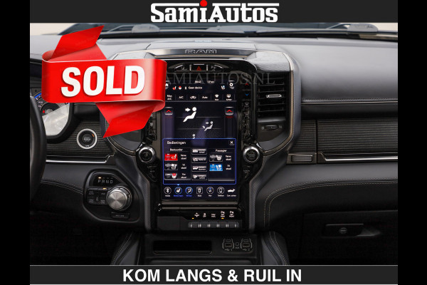 Dodge Ram LIMITED 5.7 V8 HEMI | TOP STAAT | €59950,- excl | BOM VOL | HUD | LUCHTVERING | STRIPING | BREDE WIELEN | OPEN UITLAAT KLEP | AD CREW CAB | DUBBELE CABINE | 5 PERSOONS |