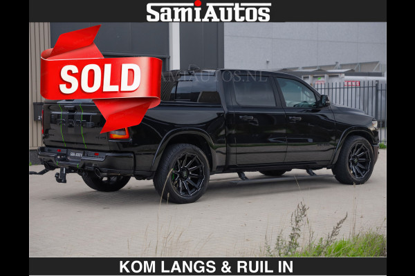 Dodge Ram LIMITED 5.7 V8 HEMI | TOP STAAT | €59950,- excl | BOM VOL | HUD | LUCHTVERING | STRIPING | BREDE WIELEN | OPEN UITLAAT KLEP | AD CREW CAB | DUBBELE CABINE | 5 PERSOONS |