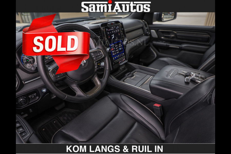 Dodge Ram LIMITED 5.7 V8 HEMI | TOP STAAT | €59950,- excl | BOM VOL | HUD | LUCHTVERING | STRIPING | BREDE WIELEN | OPEN UITLAAT KLEP | AD CREW CAB | DUBBELE CABINE | 5 PERSOONS |