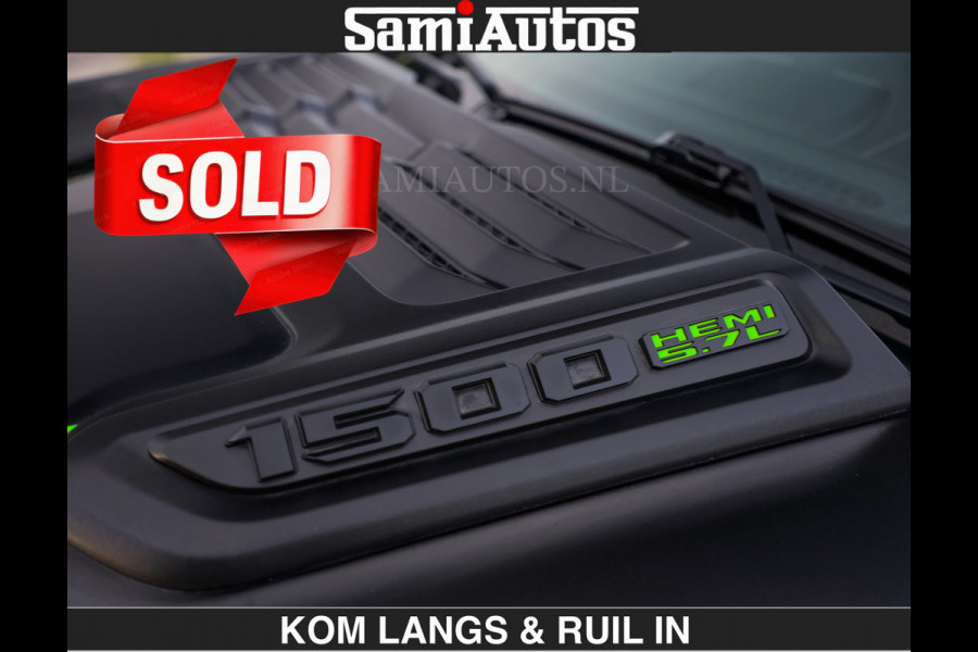 Dodge Ram LIMITED 5.7 V8 HEMI | TOP STAAT | €59950,- excl | BOM VOL | HUD | LUCHTVERING | STRIPING | BREDE WIELEN | OPEN UITLAAT KLEP | AD CREW CAB | DUBBELE CABINE | 5 PERSOONS |