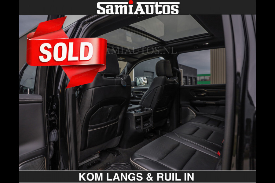 Dodge Ram LIMITED 5.7 V8 HEMI | TOP STAAT | €59950,- excl | BOM VOL | HUD | LUCHTVERING | STRIPING | BREDE WIELEN | OPEN UITLAAT KLEP | AD CREW CAB | DUBBELE CABINE | 5 PERSOONS |