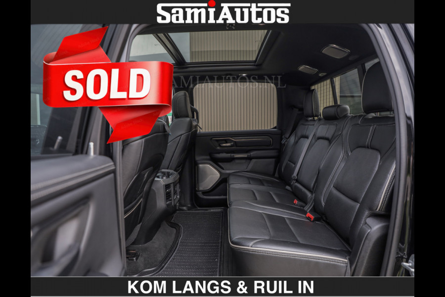 Dodge Ram LIMITED 5.7 V8 HEMI | TOP STAAT | €59950,- excl | BOM VOL | HUD | LUCHTVERING | STRIPING | BREDE WIELEN | OPEN UITLAAT KLEP | AD CREW CAB | DUBBELE CABINE | 5 PERSOONS |